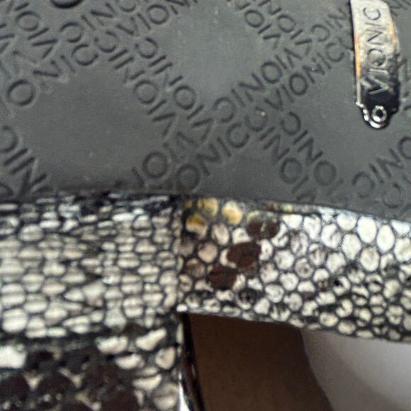 Vionic Blaire Snake Print Leather Strappy Block Heel Sandals Comfort Shoes 9.5 - Picture 12 of 13